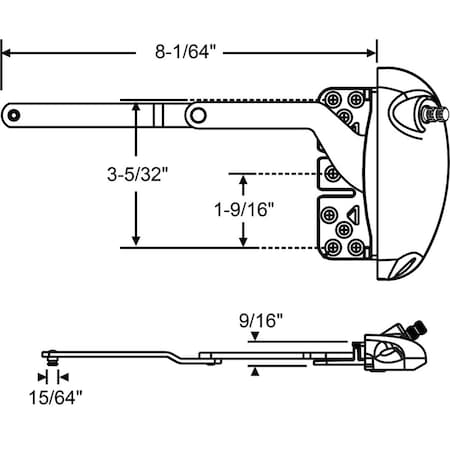Strybuc Split Arm Casement Operator 36-525W-XD